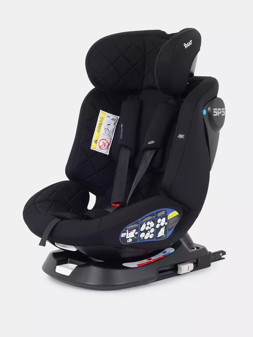 Автокресло Rant Nitro Plus isofix 0/1/2/3 (0-36 кг) Black