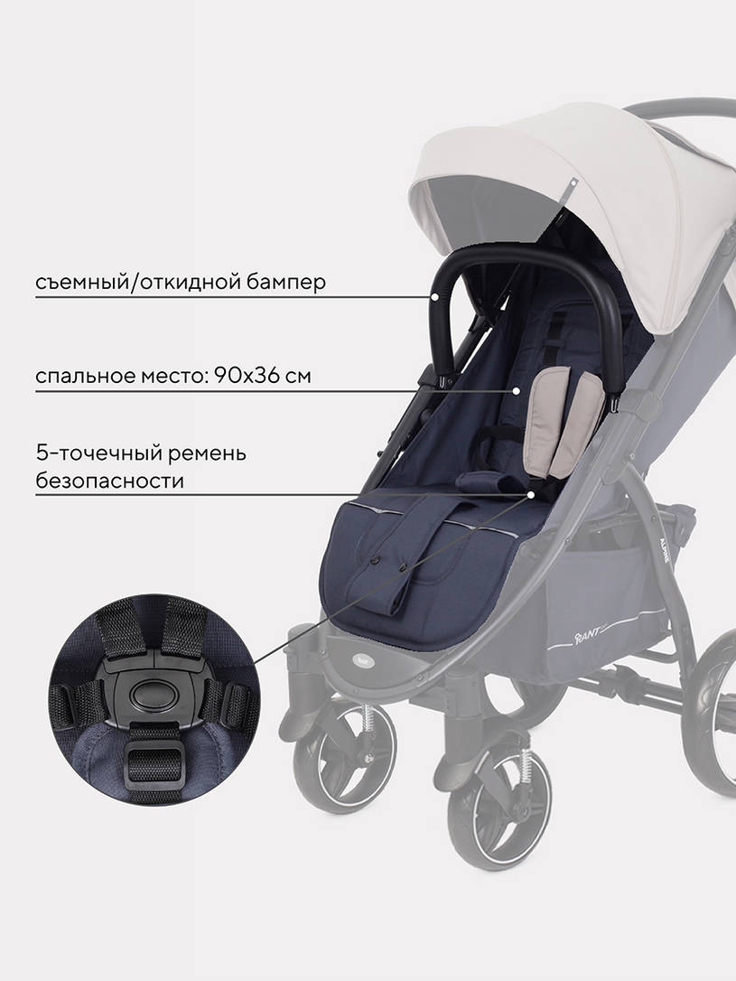 Коляска прогулочная Rant Basic Alpine Eva Beige