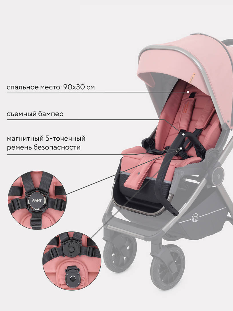 КОЛЯСКА 2 В 1 RANT FALCON PINK