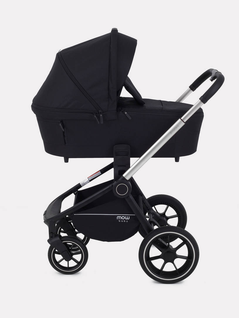 Коляска 2 в 1 MOWBaby ZOOM PU RA086 Silver Black