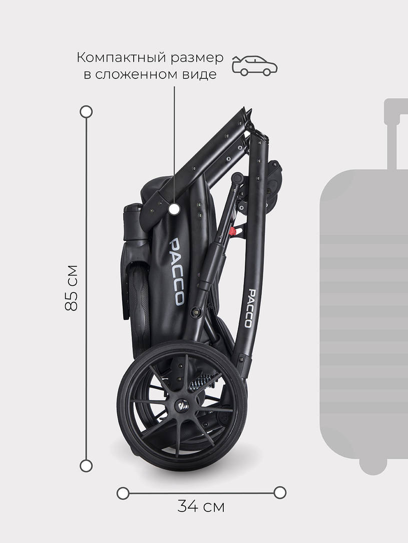 Коляска 2 в 1 RIKO BASIC PACCO 01 Plum