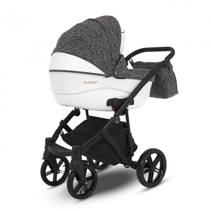 Коляска Camarelo Avenger 2 в 1серый жаккард/белая экокожа