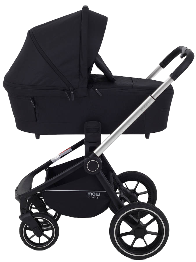 Коляска 3 в 1 MOWBaby ZOOM PU RA087 Silver Black