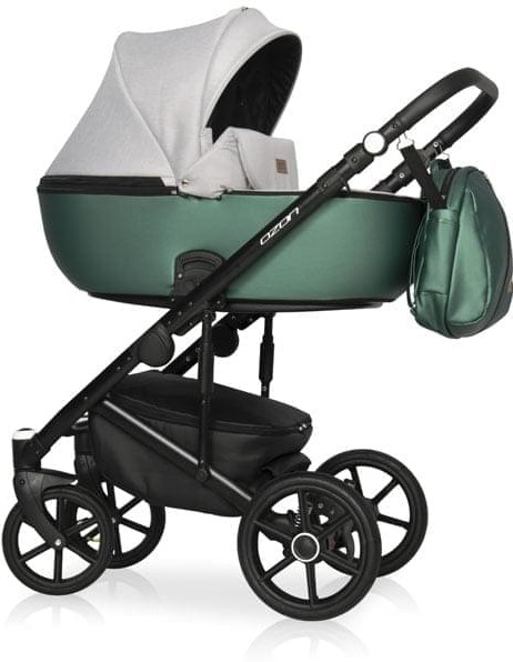 Коляска 3 в 1 Riko Basic Ozon Shine 05 серо-зеленый