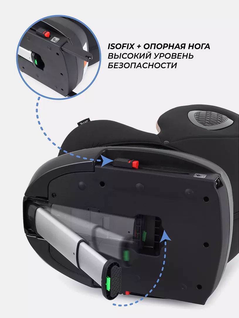 Автокресло Rant Helix isofix группа 0/1/2/3 (40-150 см; 0-36 кг), Grey