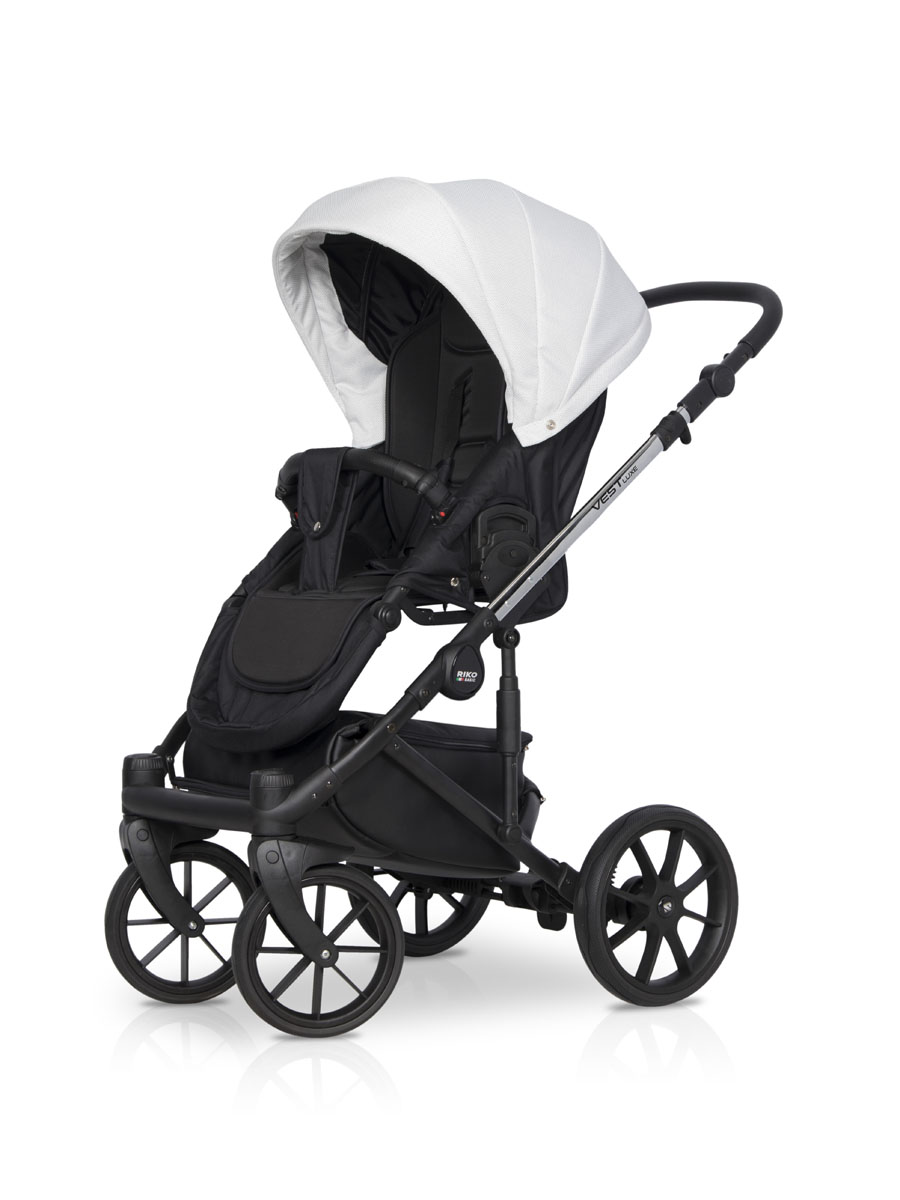 Коляска 2 в 1 Riko Basic Vest Lux 03 Titanium белый