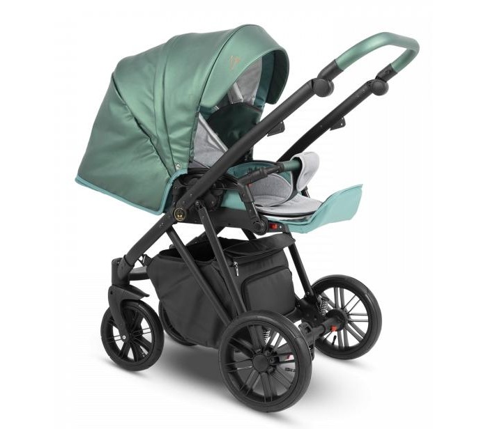 Коляска Camarelo Zeo 3 в 1 экокожа зеленый