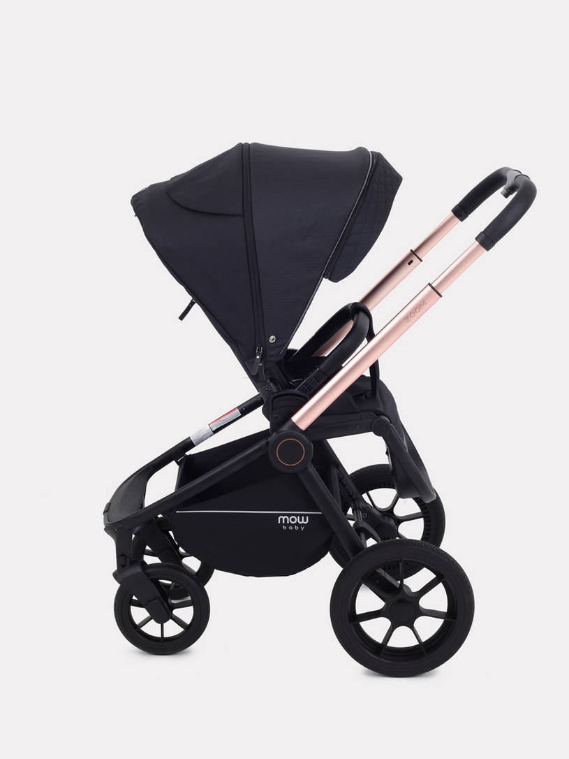 Коляска 3 в 1 Mowbaby Zoom Gold 2025 black