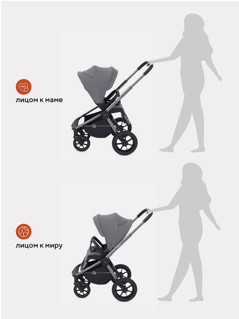 Коляска 2 в 1 RANT FLEX PRO 2023 RA074 GREY