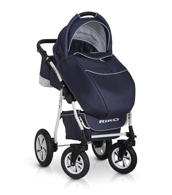 Коляска 2 в 1 Riko Modus 18 06 белый-синий