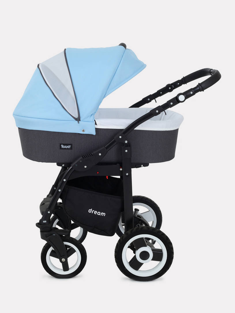 Коляска 3 в 1 Rant Dream 09 серый-голубой