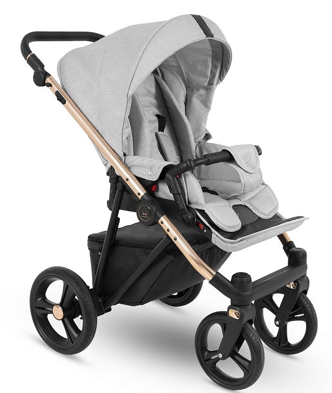 Коляска 2 в 1 Camarelo Belagio, BG-01 (Светло-серый Меланж)