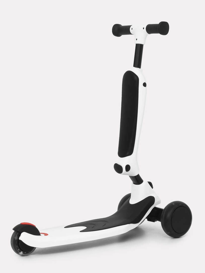 Беговел-самокат Rant Rider Plus со светящимися колесами белый