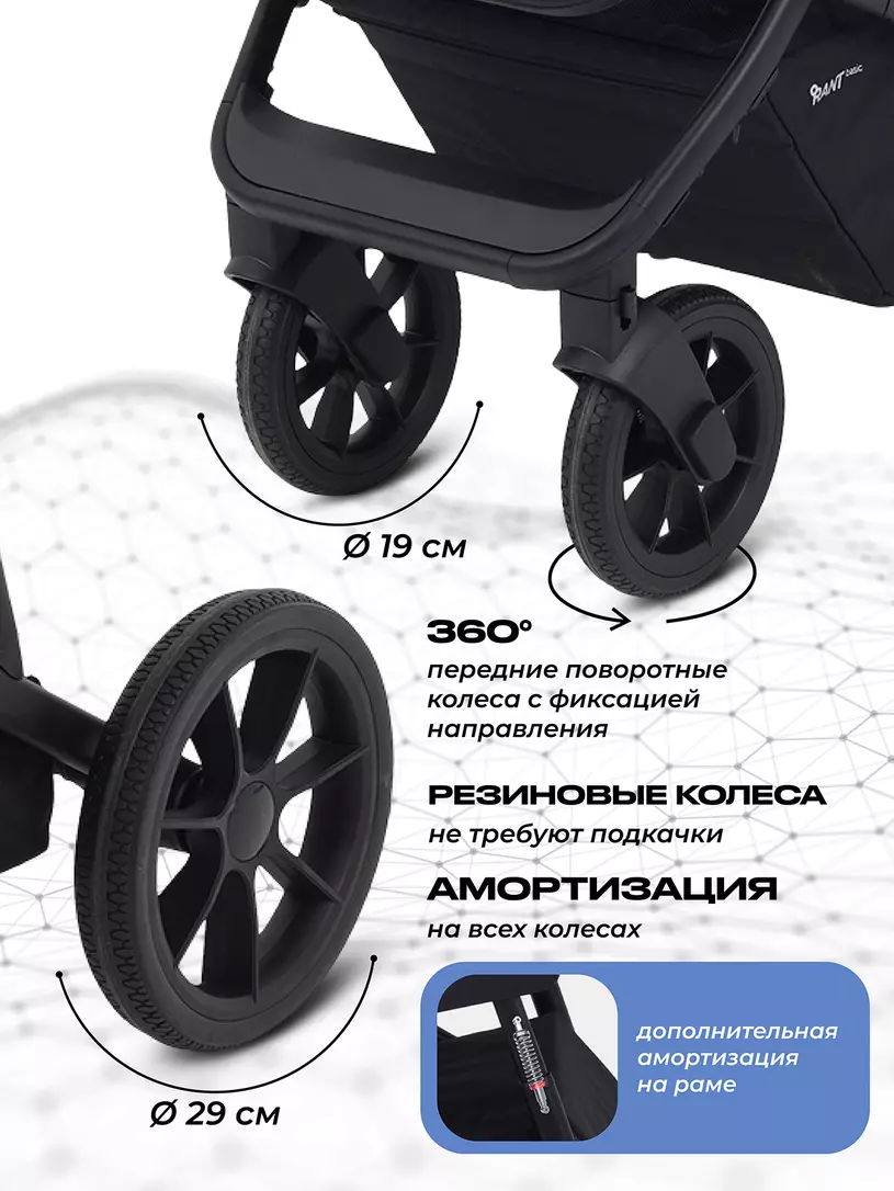 Коляска 2 в 1 Rant Basic Nexus 2025 Grey