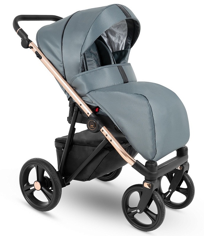 Коляска 2 в 1 Camarelo Belagio, BG-07 (Темно-бирюзовый Жаккард)