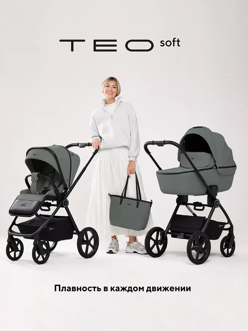 Коляска 2 в 1 Rant Teo Soft Olive