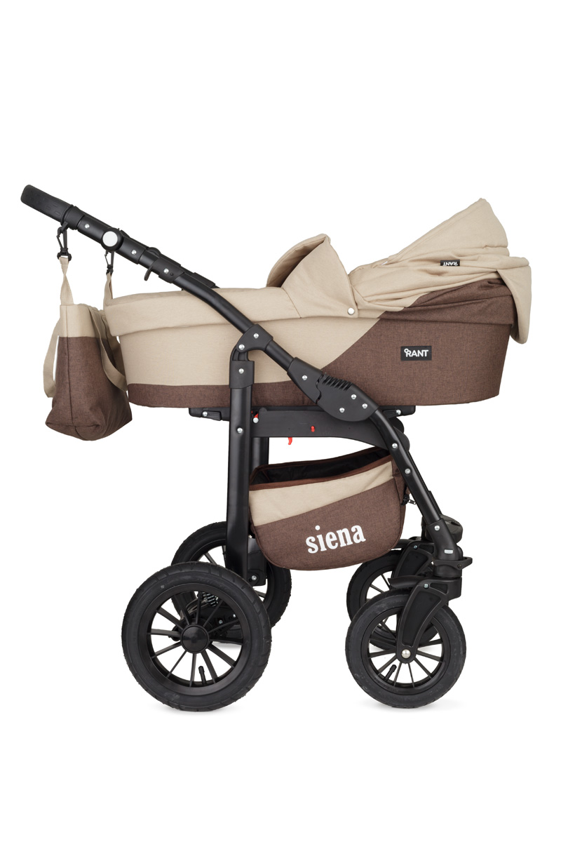 Коляска 3 в 1 Rant Siena 03 коричневый-кремовый