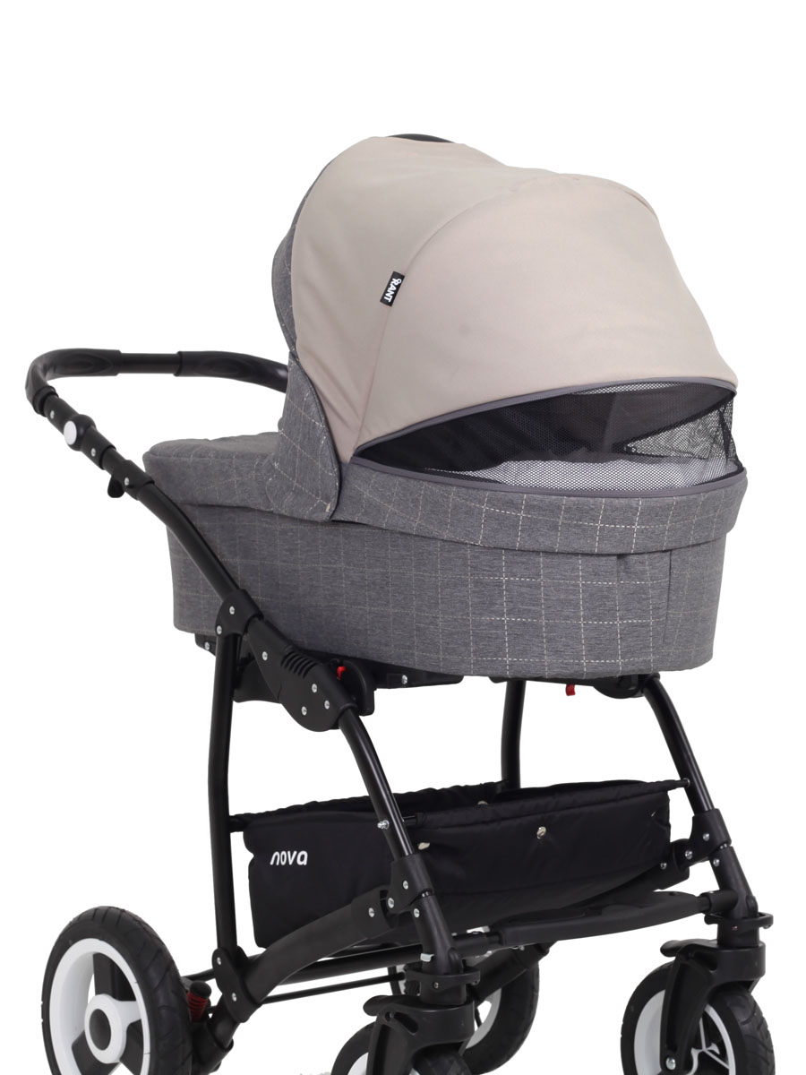 Коляска 2 в 1 Rant Nova 03 серый-бежевый