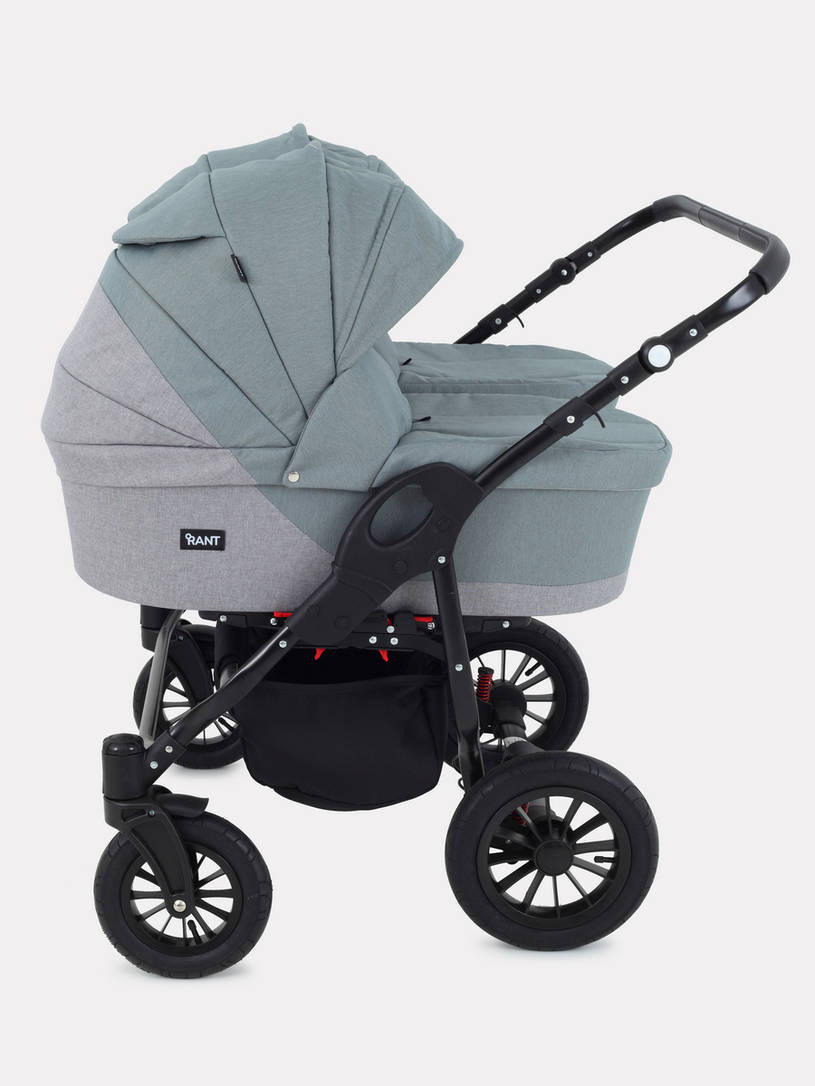 Коляска для двойни 2 в 1 Rant Siena Duo 09 серый-зеленый
