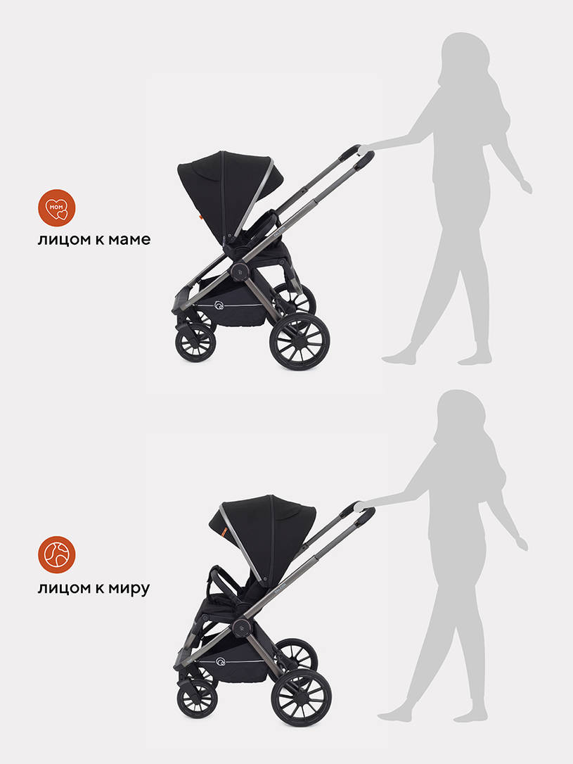 КОЛЯСКА 2 В 1 RANT FALCON BLACK