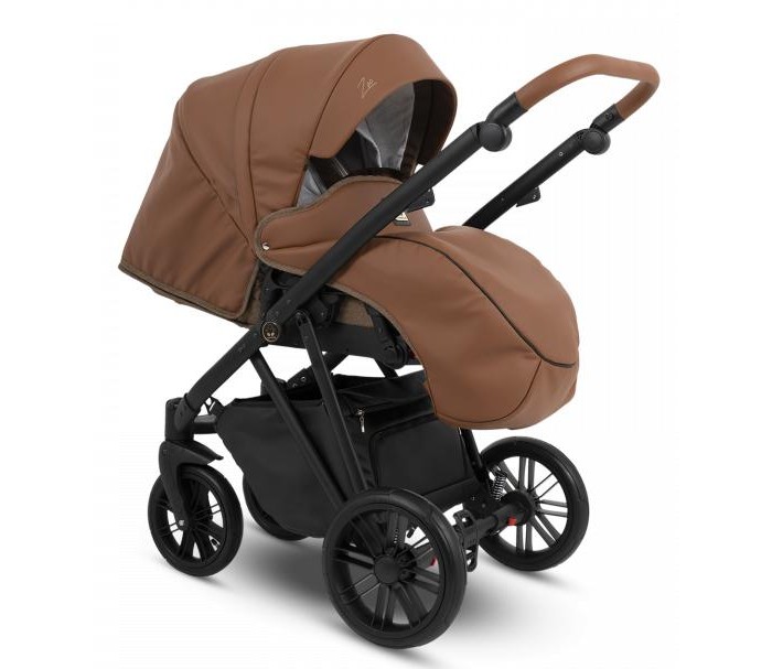 Коляска Camarelo Zeo 2 в 1 экокожа коньячный