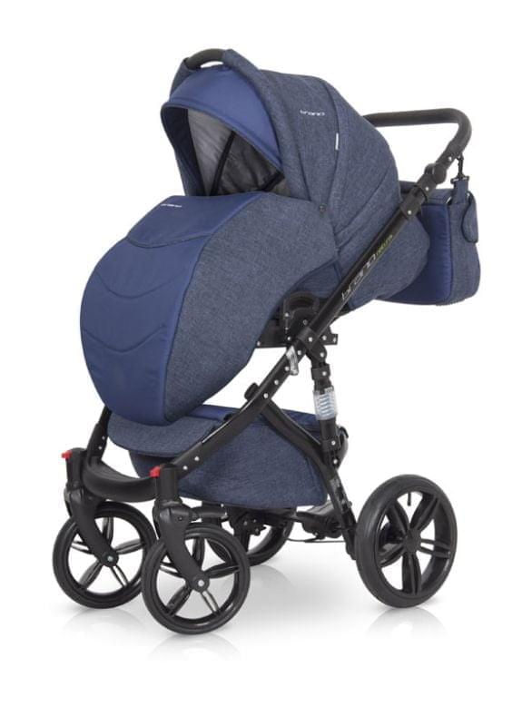 Коляска 3 в 1 Riko Bruno Natural 01 синий