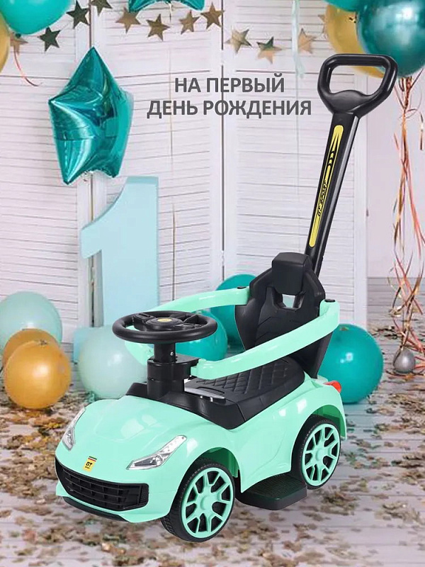 Детская каталка Sevillababy GT Sport 3 в 1 с ручкой BC608P mint/мятный