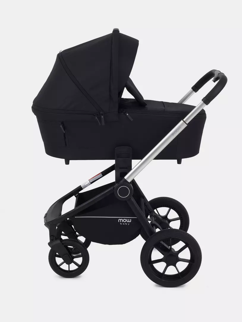 Коляска 3 в 1 Mowbaby Zoom Silver 2025 black