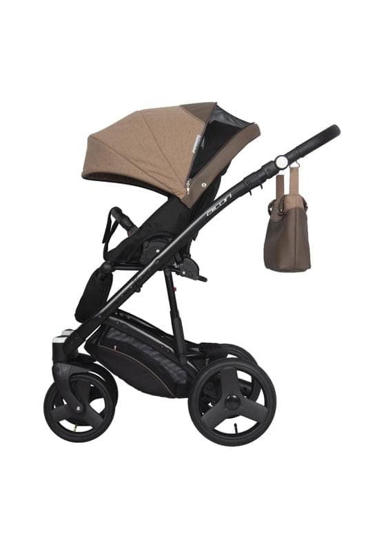 Коляска 3 в 1 Riko Basic Aicon 10 коричнево-бежевый
