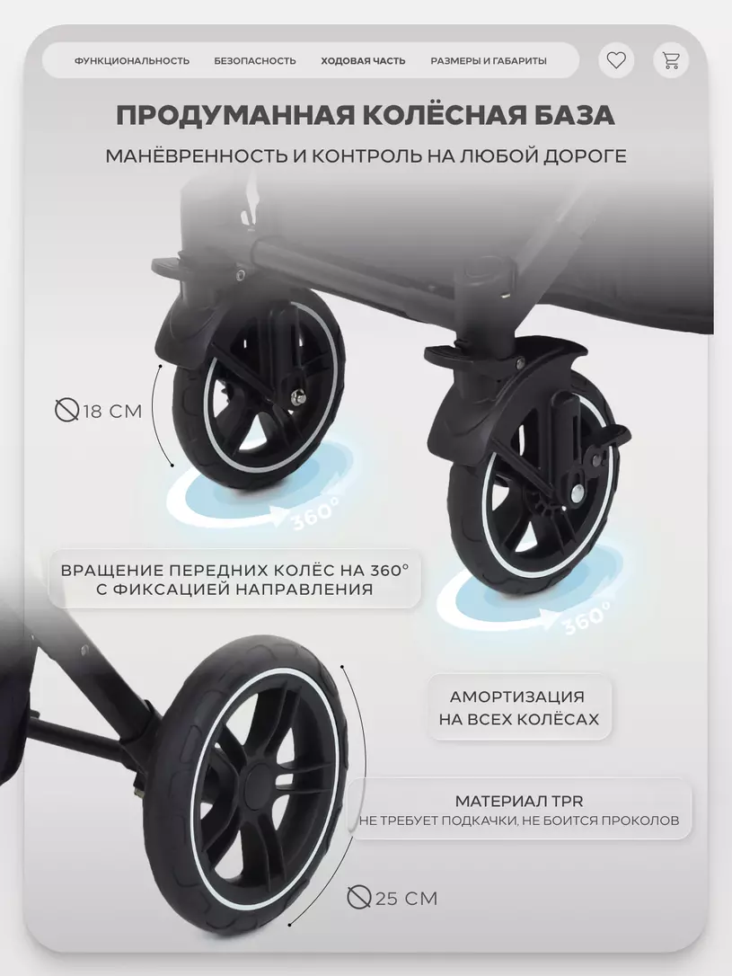 Коляска прогулочная Mowbaby Turbo 2.0 2025 Cacao