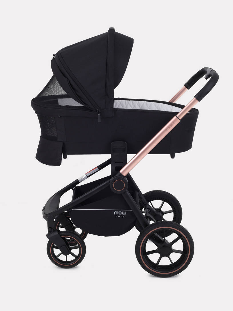 Коляска 2 в 1 MOWBaby ZOOM PU RA086 Gold Black