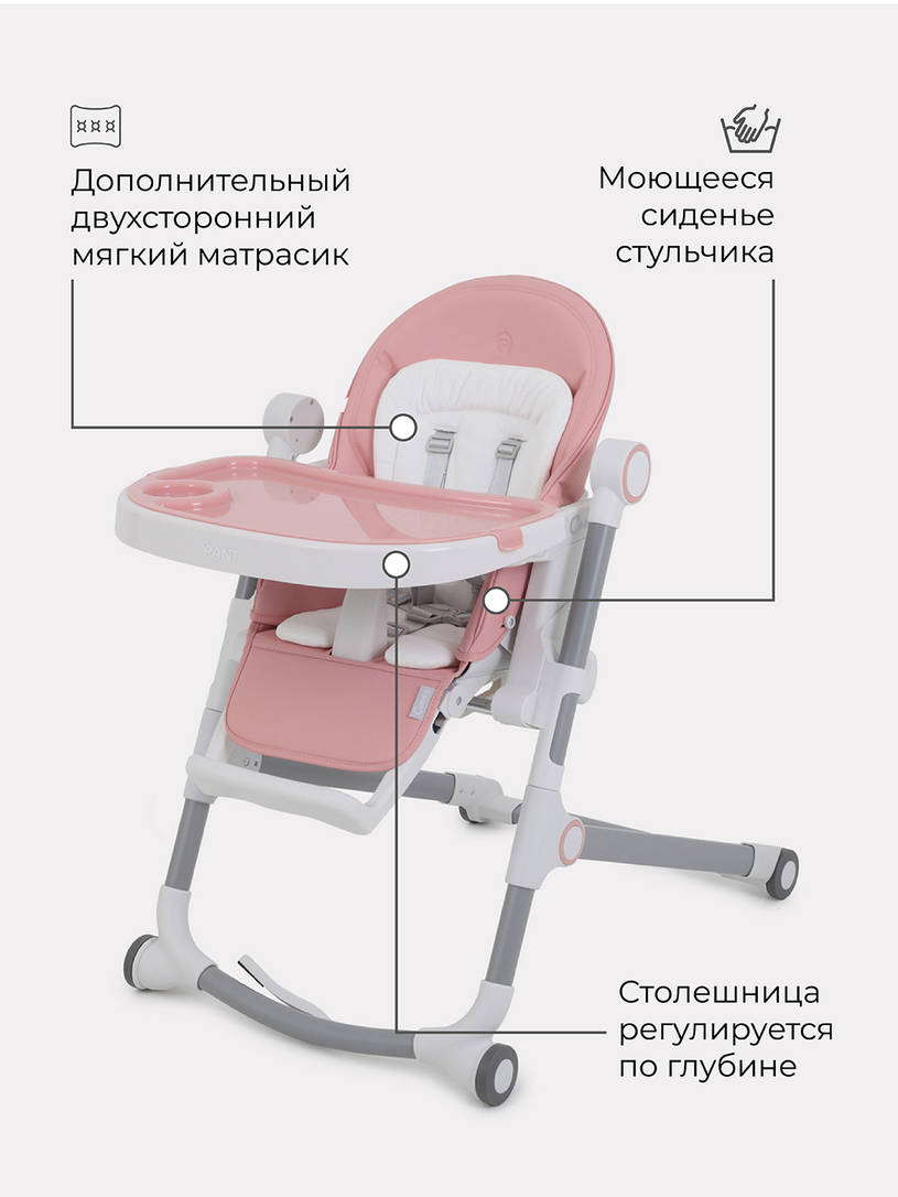 Стульчик для кормления Rant Candy Cloud Pink