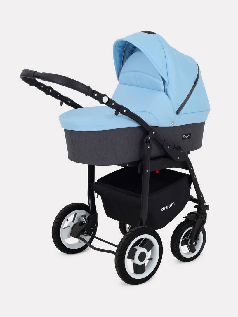 Коляска 3 в 1 Rant Dream 09 серый-голубой