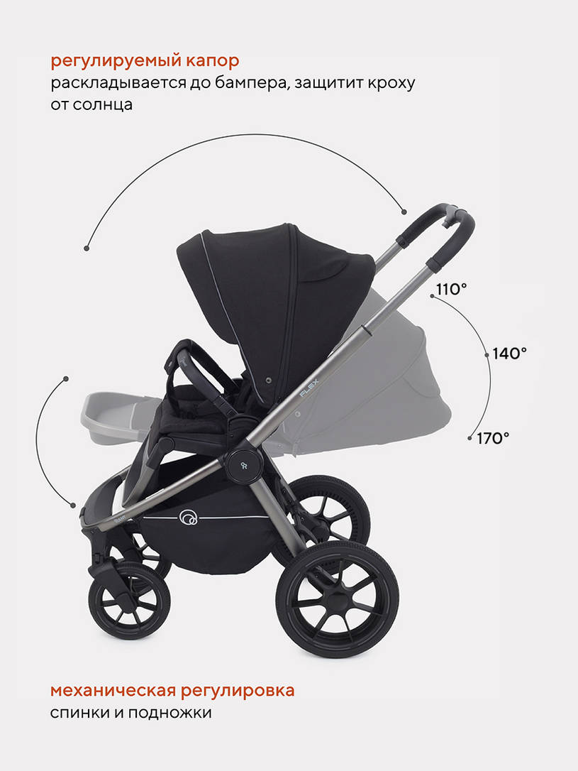 Коляска прогулочная Rant Flex Pro 2023 RA099 Black