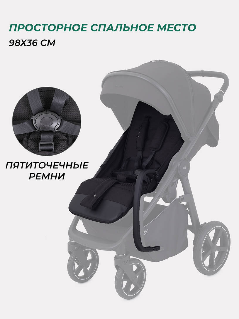 Коляска прогулочная Mowbaby Trail Black
