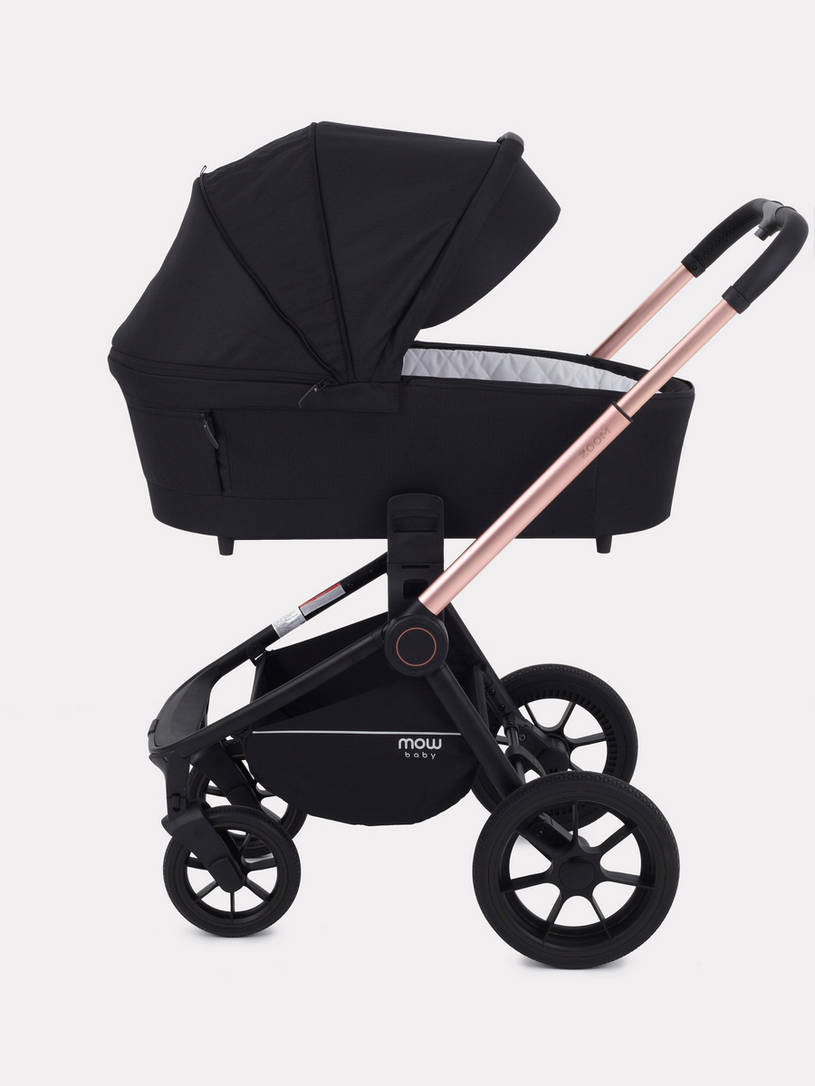 Коляска 3 в 1 Mowbaby Zoom Gold 2025 black