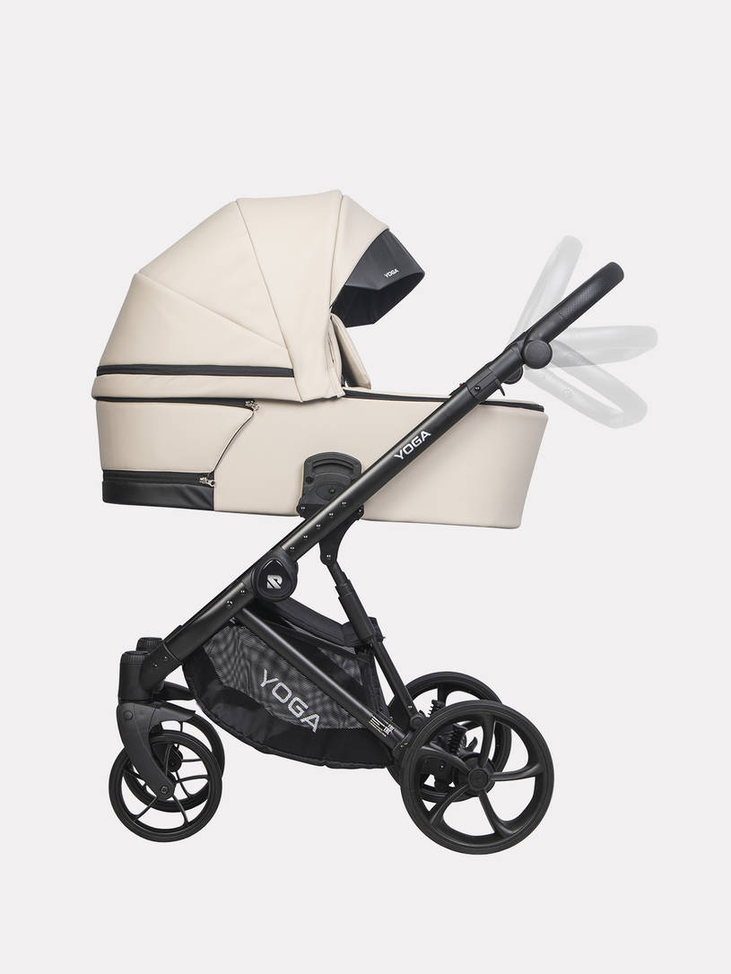 Коляска 3 в 1 Riko Basic Yoga Ecco 17 Sand, Кремовый