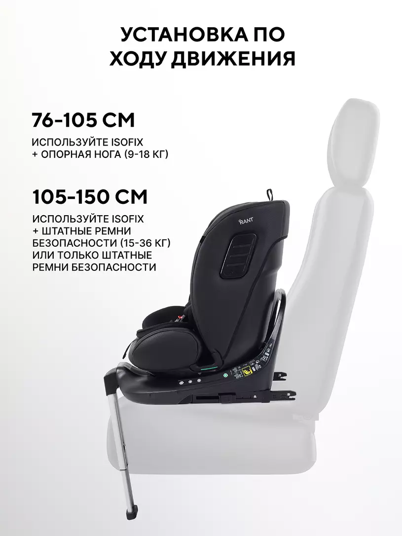 Автокресло Rant Skyline Pro Isofix (40-150 см) Black