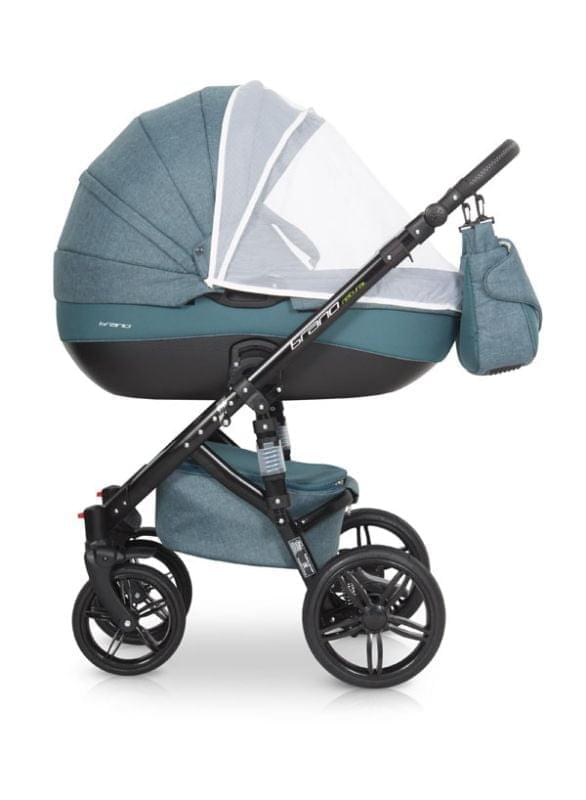 Коляска 2 в 1 Riko Bruno Natural 02 бирюзовый