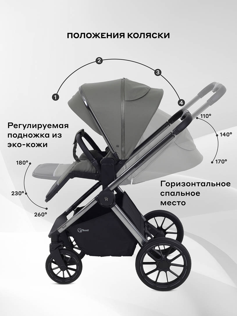 Коляска 2 в 1 Rant Falcon Therm Dark green