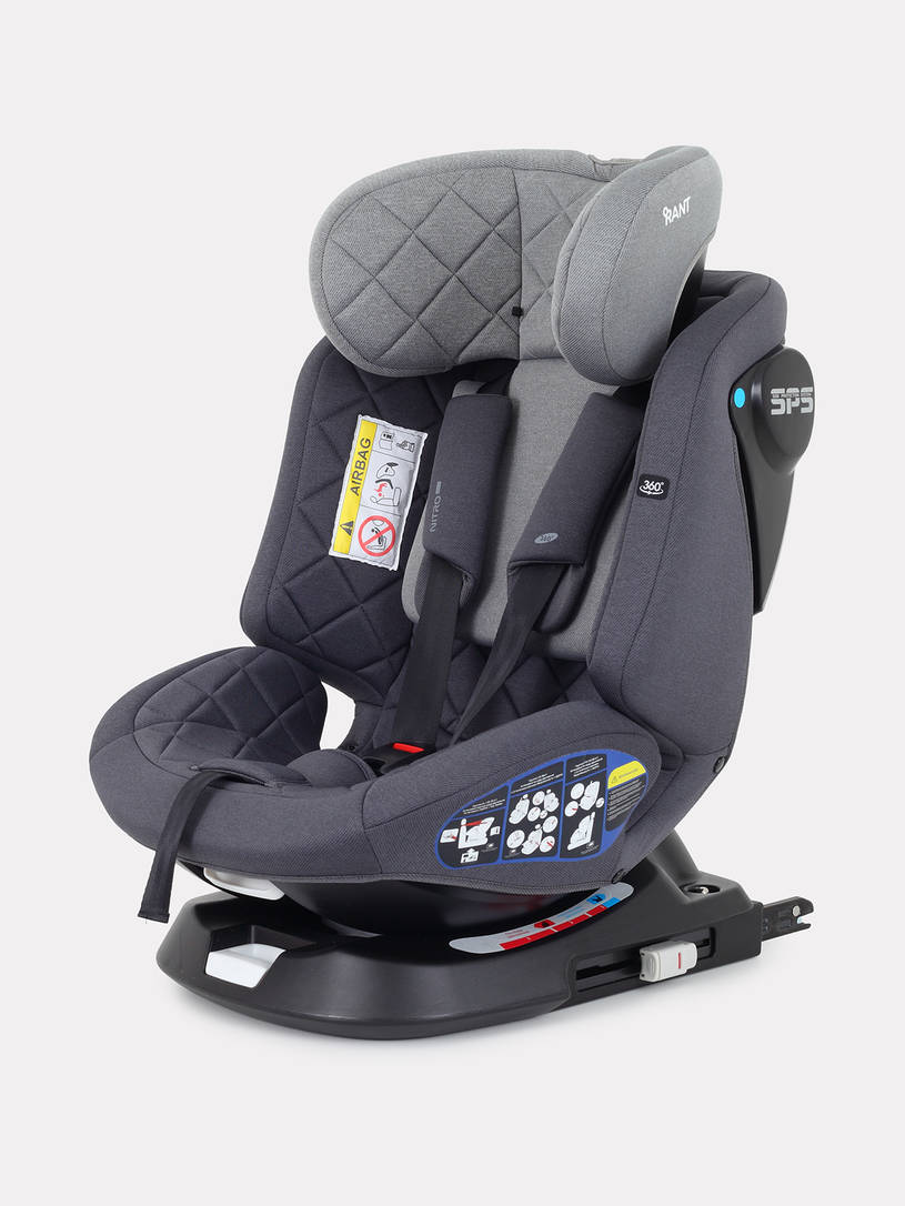 Автокресло Rant Nitro Plus isofix группа 0/1/2/3 (0-36 кг) Grey