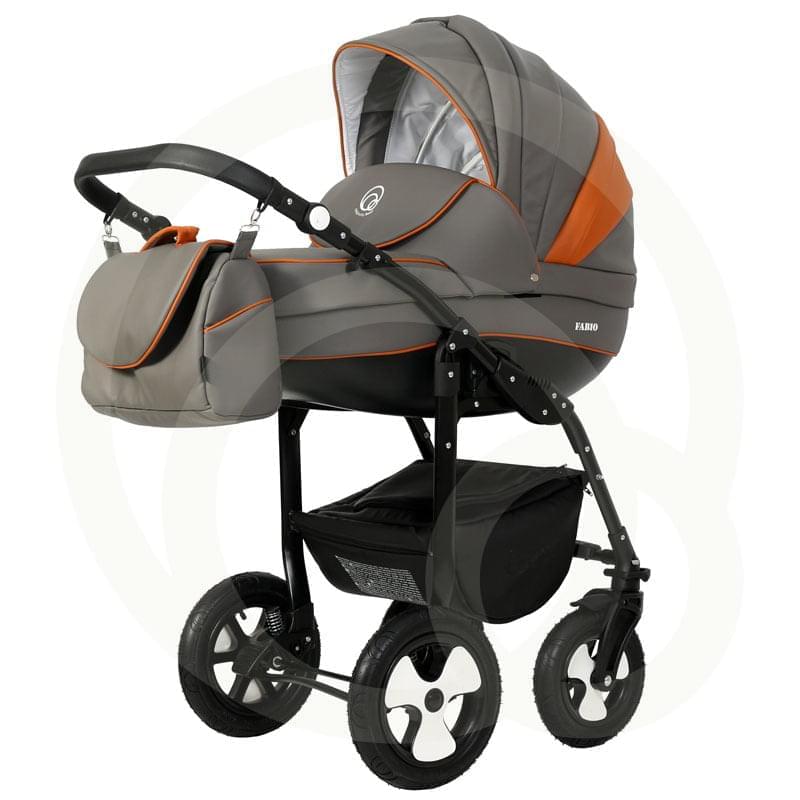 Коляска 3 в 1 Rant Fabio Lux 05 серо-оранжевый