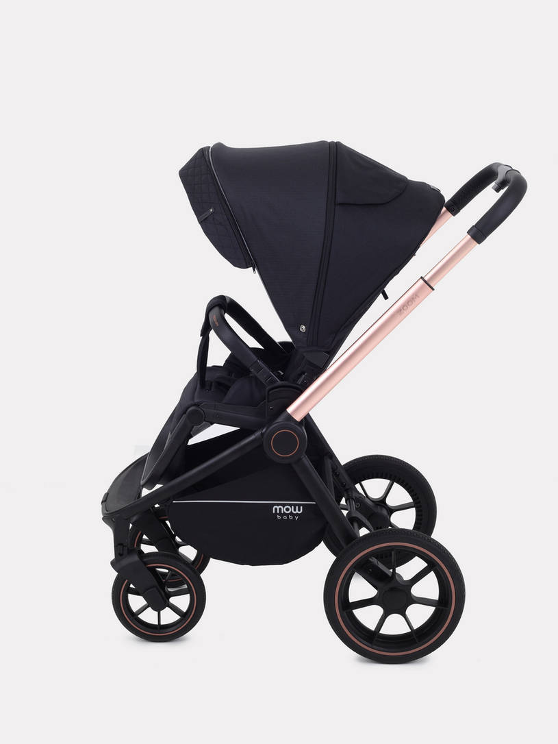 Коляска 2 в 1 MOWBaby ZOOM PU RA086 Gold Black