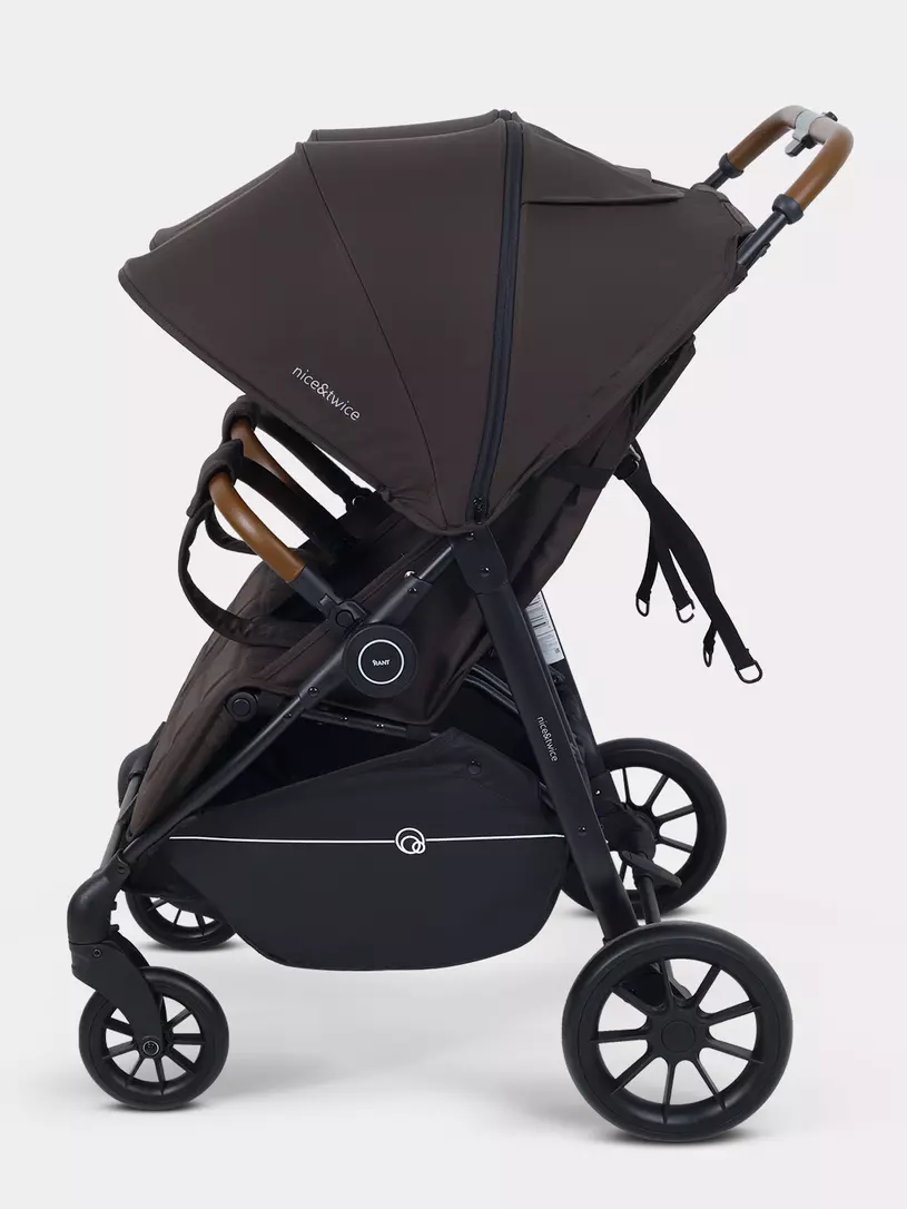 Коляска прогулочная для двойни Rant Twinny Chocolate 2025