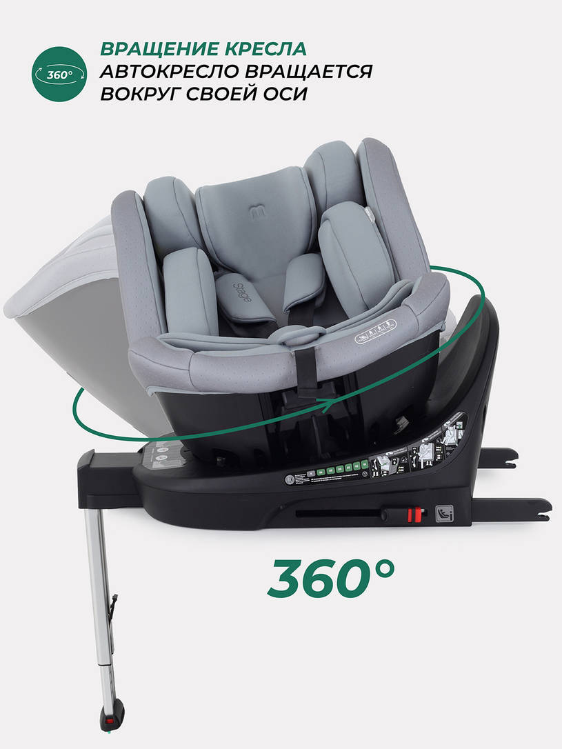 Автокресло Mowbaby Stage isofix (40-150 см) 0-36 кг Grey