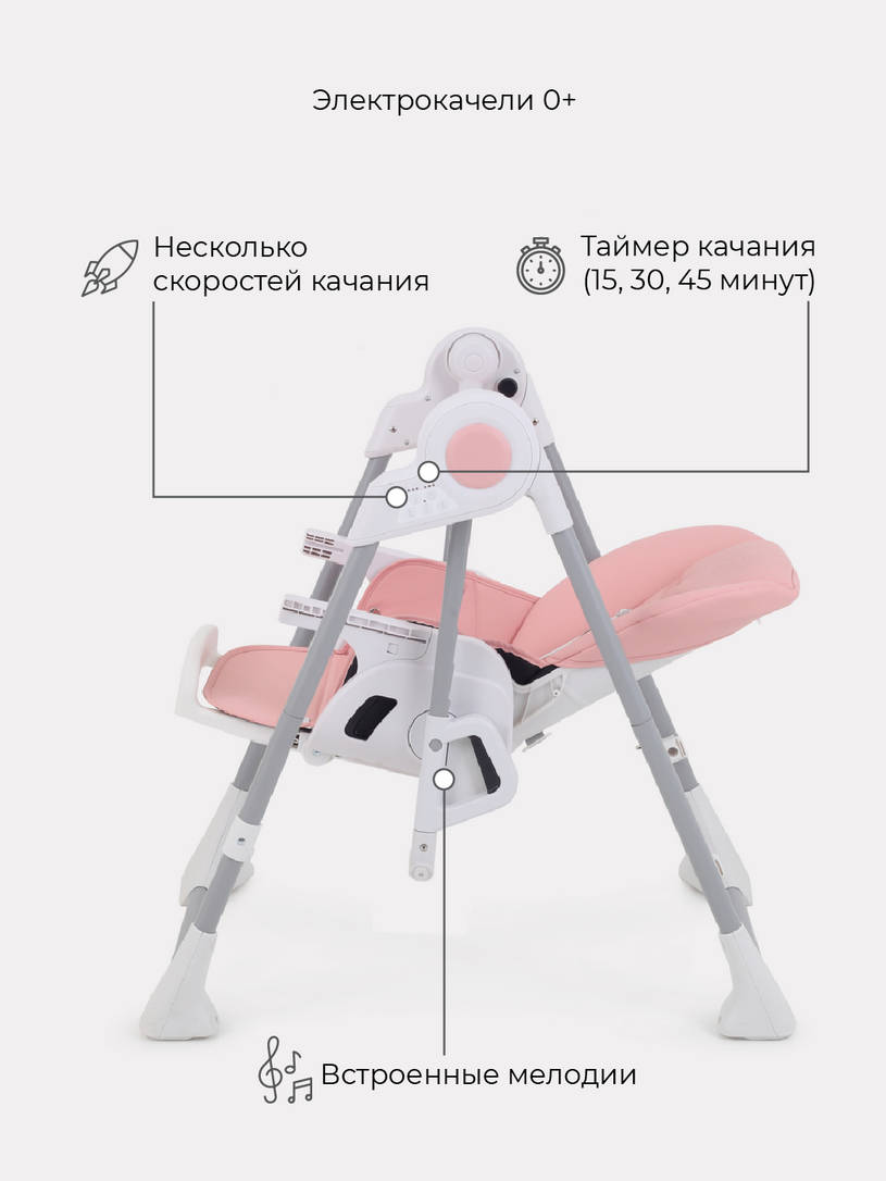 Стульчик для кормления Rant Level Cloud Pink