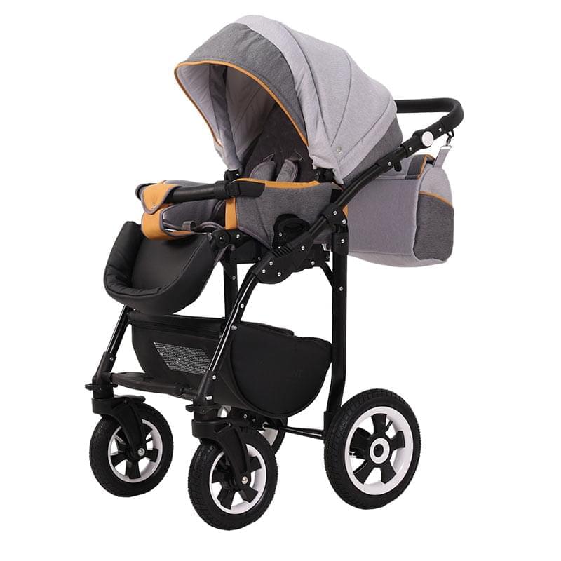 Коляска 2 в 1 Fabio Rant 04 серо-желтый