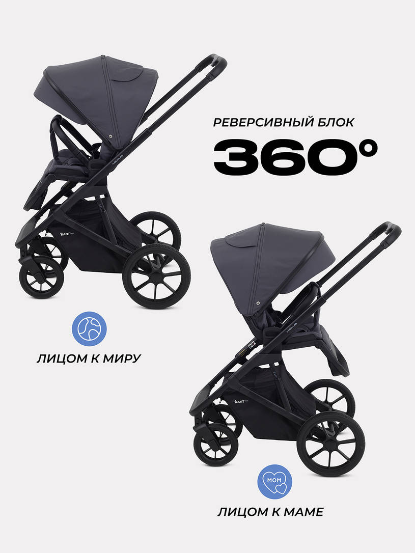 Коляска 3 в 1 Rant Basic Nexus 2025 Graphite