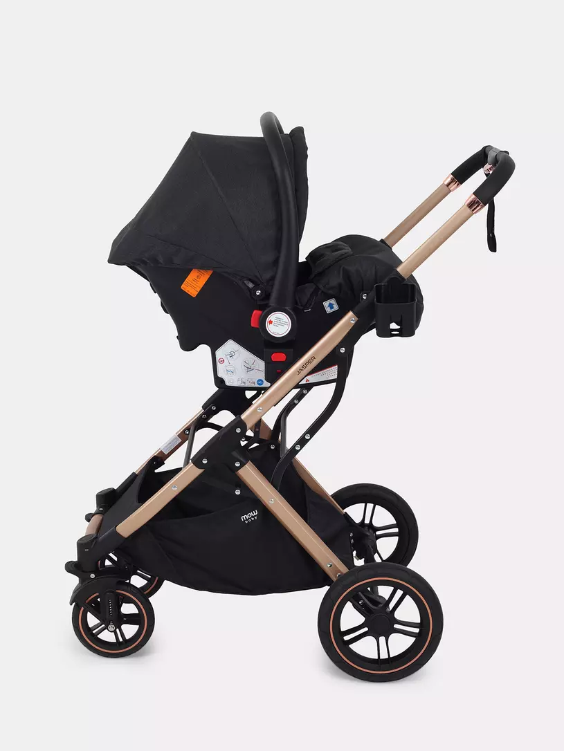 Коляска-трансформер 3 в 1 Mowbaby Jasper Gold black