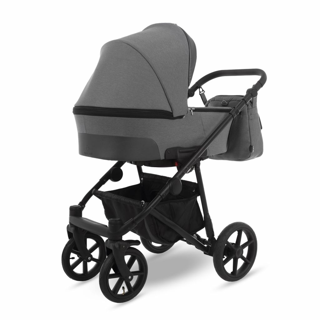 Коляска 2 в 1 Camarelo Ollio, Серый / Темно-серая эко-кожа (08)